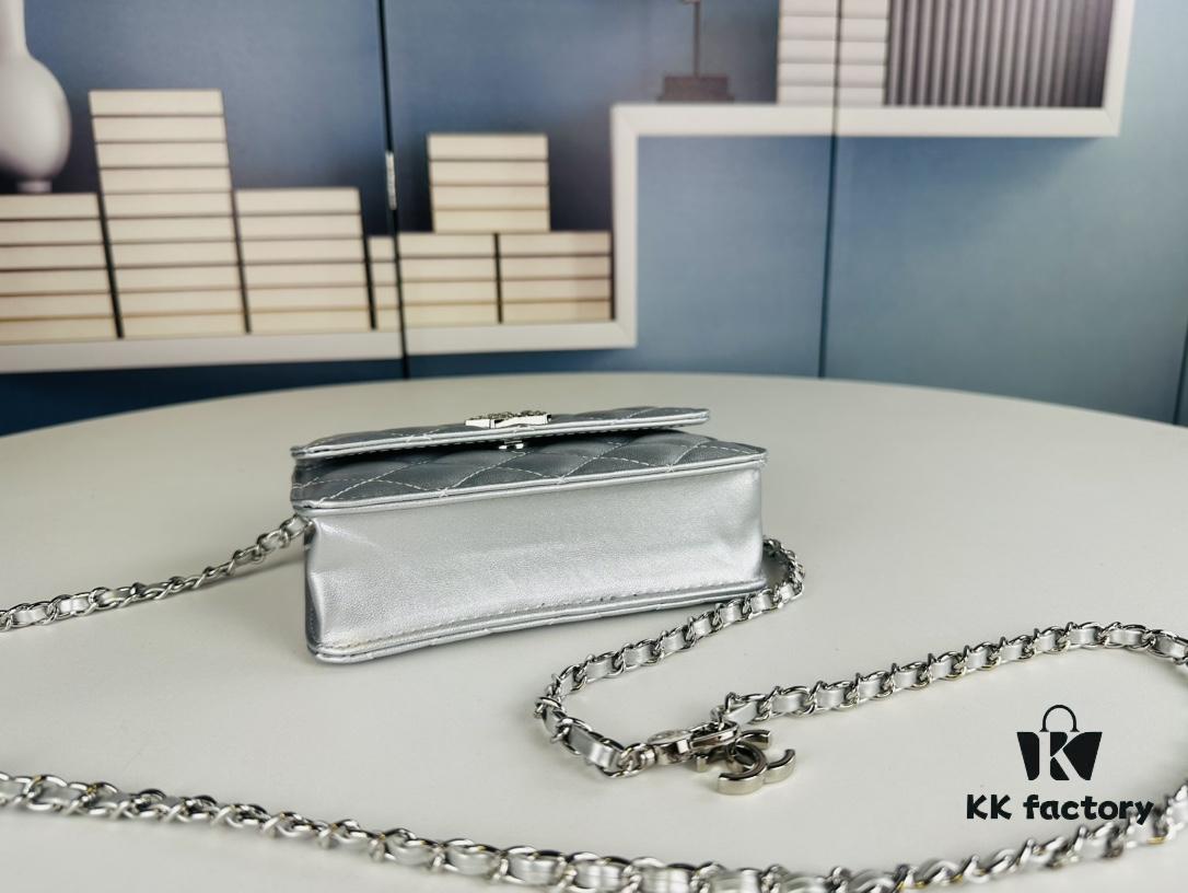 69304590f09edb6de4c4ddb2 New Arrival Wholesale Multi-Color Chanel Style Beautiful Item & Show Gift - Stylish Silver Chain Mini Bag, Waist Bag, Crossbody or Handheld, Very Matchable