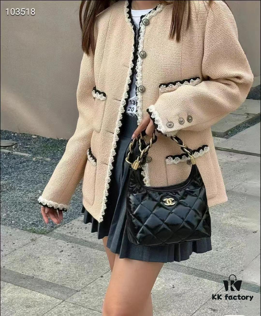 693045a9f09edb6de4c4dddb CHANEL 24A Large Hobo Bag in Wax Leather – In Stock Now