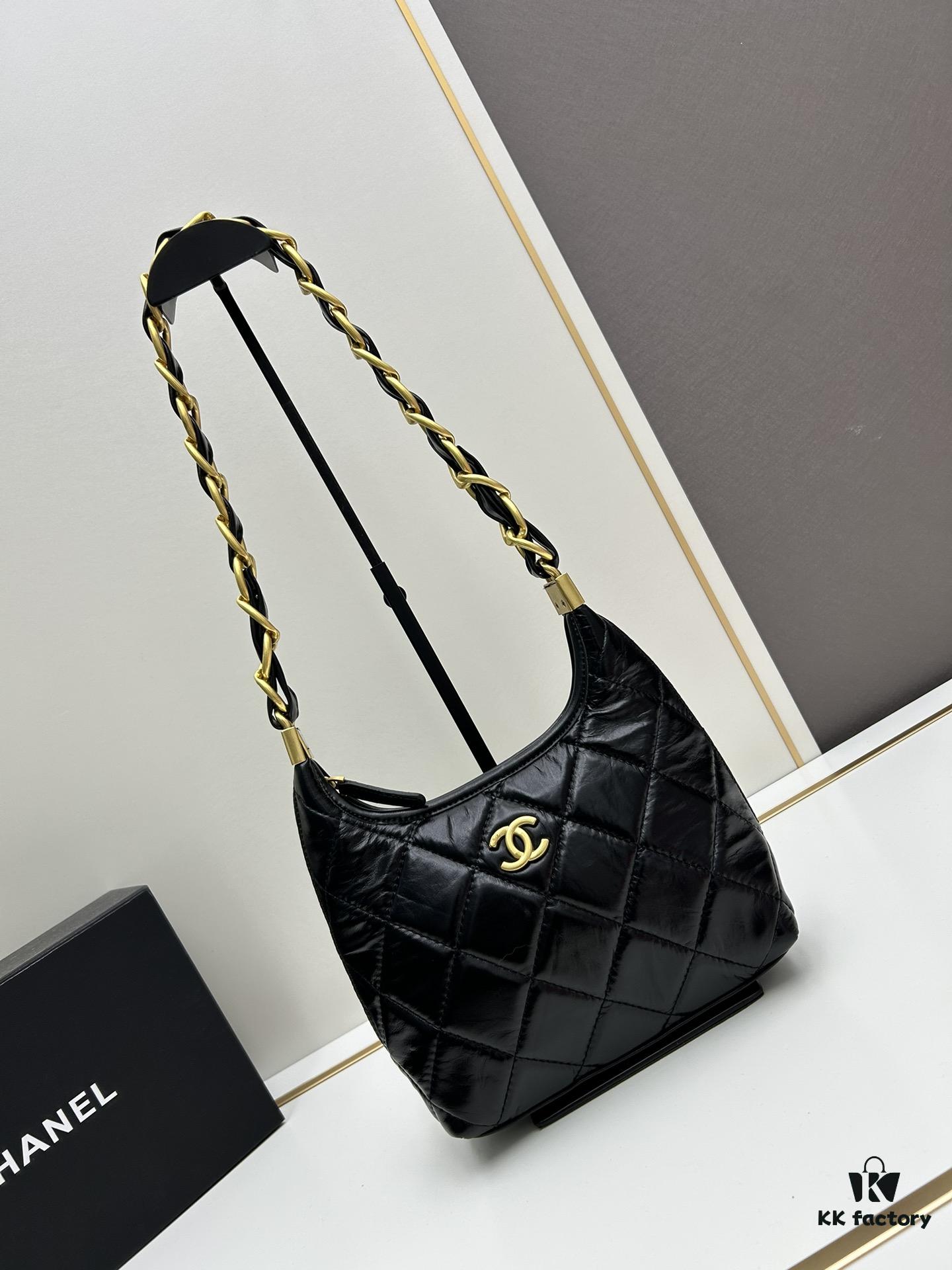 693045c3f09edb6de4c4ddf7 Chanel 24A Small Hobo Bag in Lambskin Oil-Waxed Leather