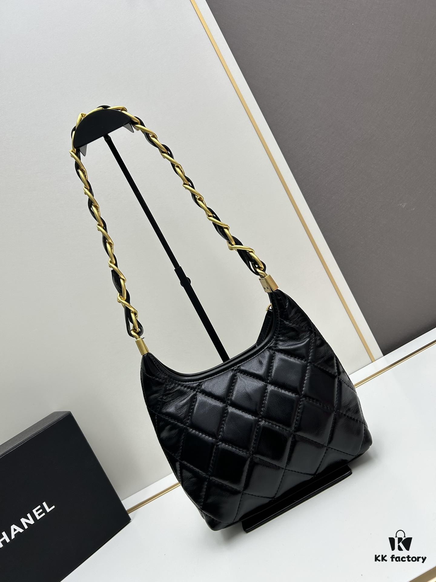 693045c7f09edb6de4c4ddf9 Chanel 24A Small Hobo Bag in Lambskin Oil-Waxed Leather