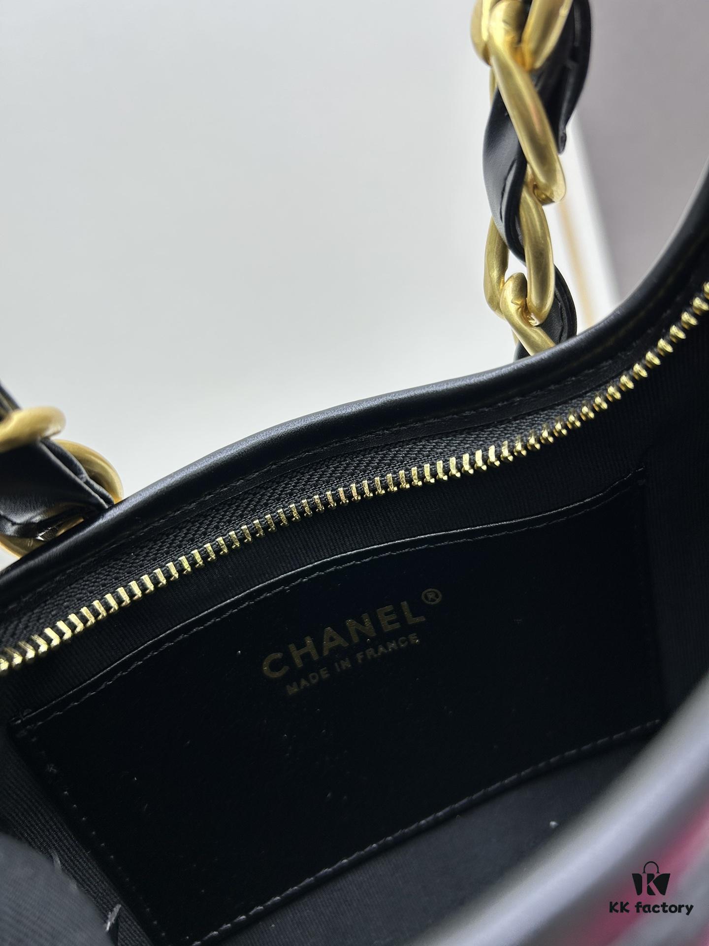 693045cbf09edb6de4c4ddfe Chanel 24A Small Hobo Bag in Lambskin Oil-Waxed Leather