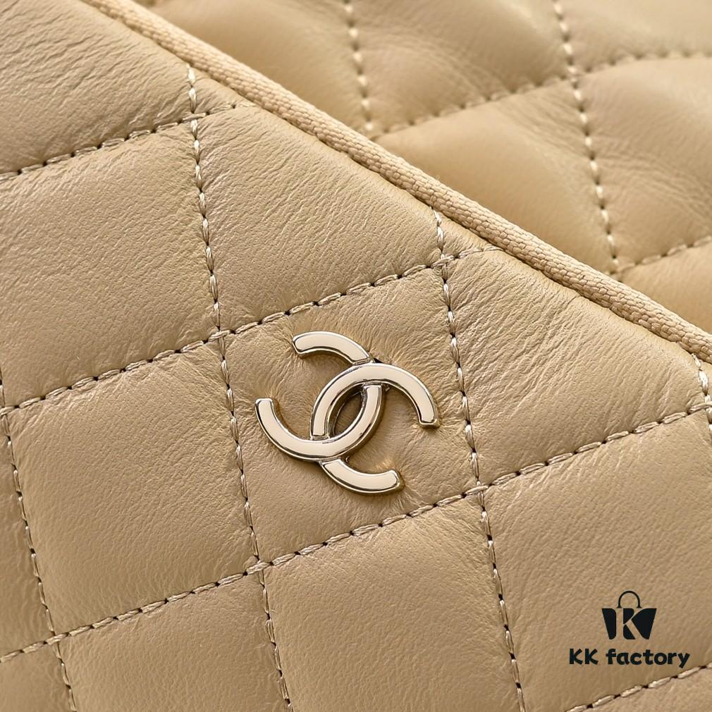 693045d5f09edb6de4c4de0a CHANEL 24K New Bowling Camera Bag in Lambskin with Gold-Tone Hardware