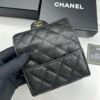 693045e5f09edb6de4c4de16 CHANEL Caviar Black/Gold 23K Classic Quilted Lambskin Wallet