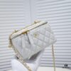 6930461af09edb6de4c4de5a Chanel 2022 Fall/Winter New Arrival Gold Ball Compact Makeup Case - Small Storage Box with Original Hardware, Imported Lambskin