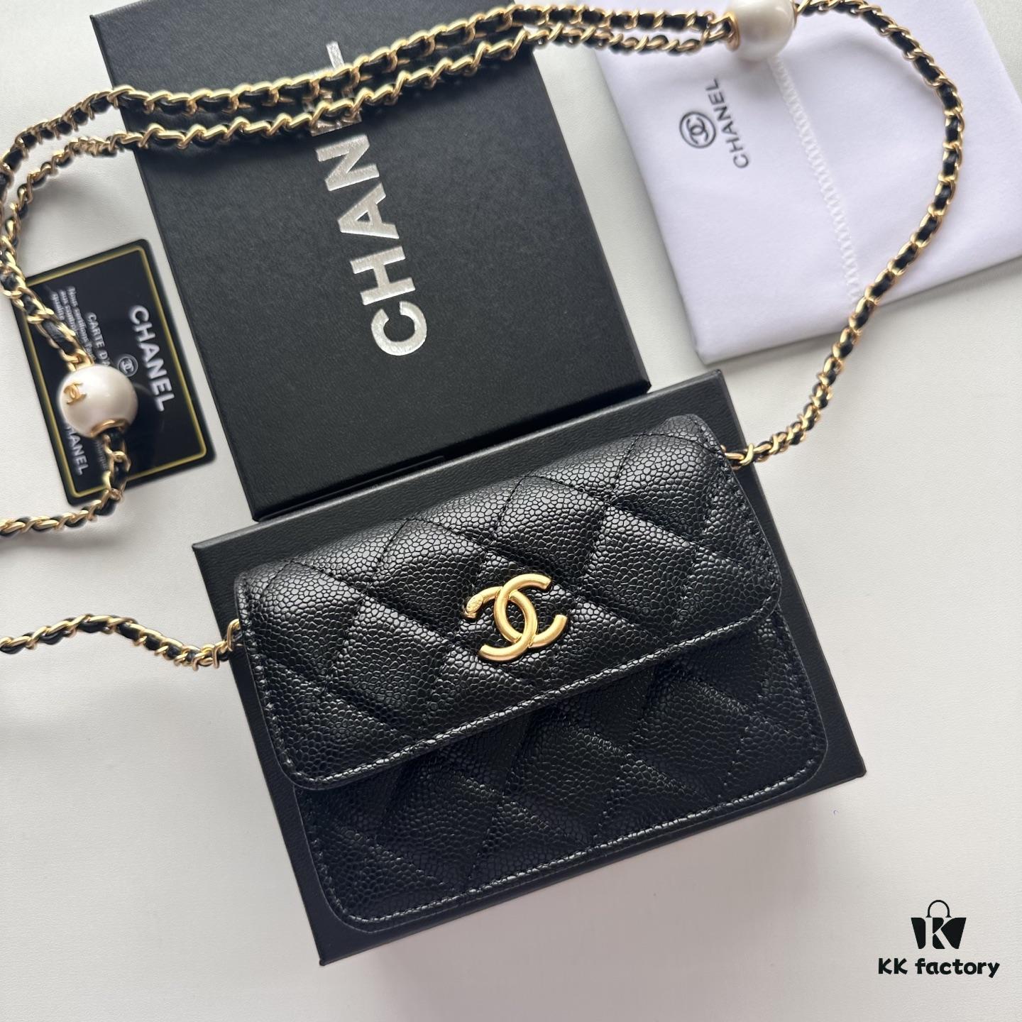 6930462ff09edb6de4c4de6c Best-selling Chanel-style Quilted Caviar Leather Bag with Pearl and Chain Hardware