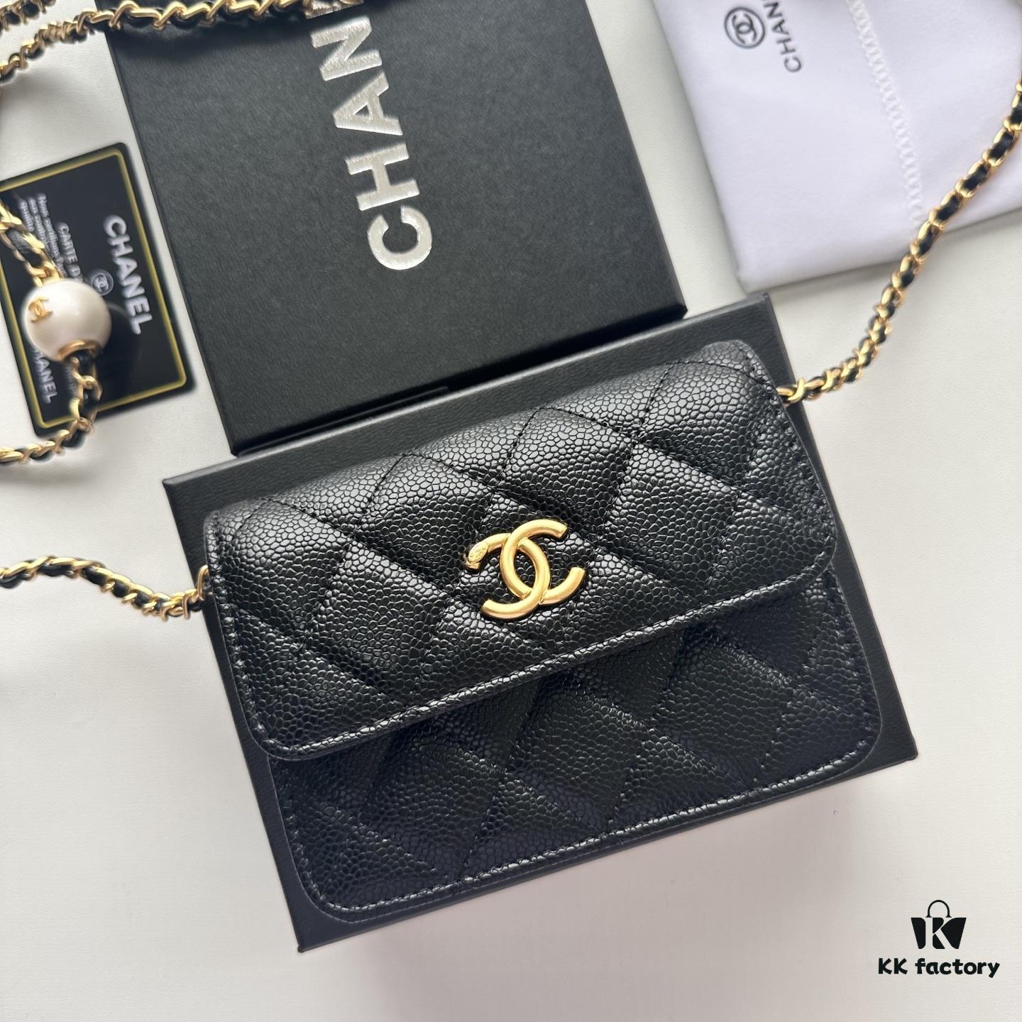 69304631f09edb6de4c4de70 Best-selling Chanel-style Quilted Caviar Leather Bag with Pearl and Chain Hardware