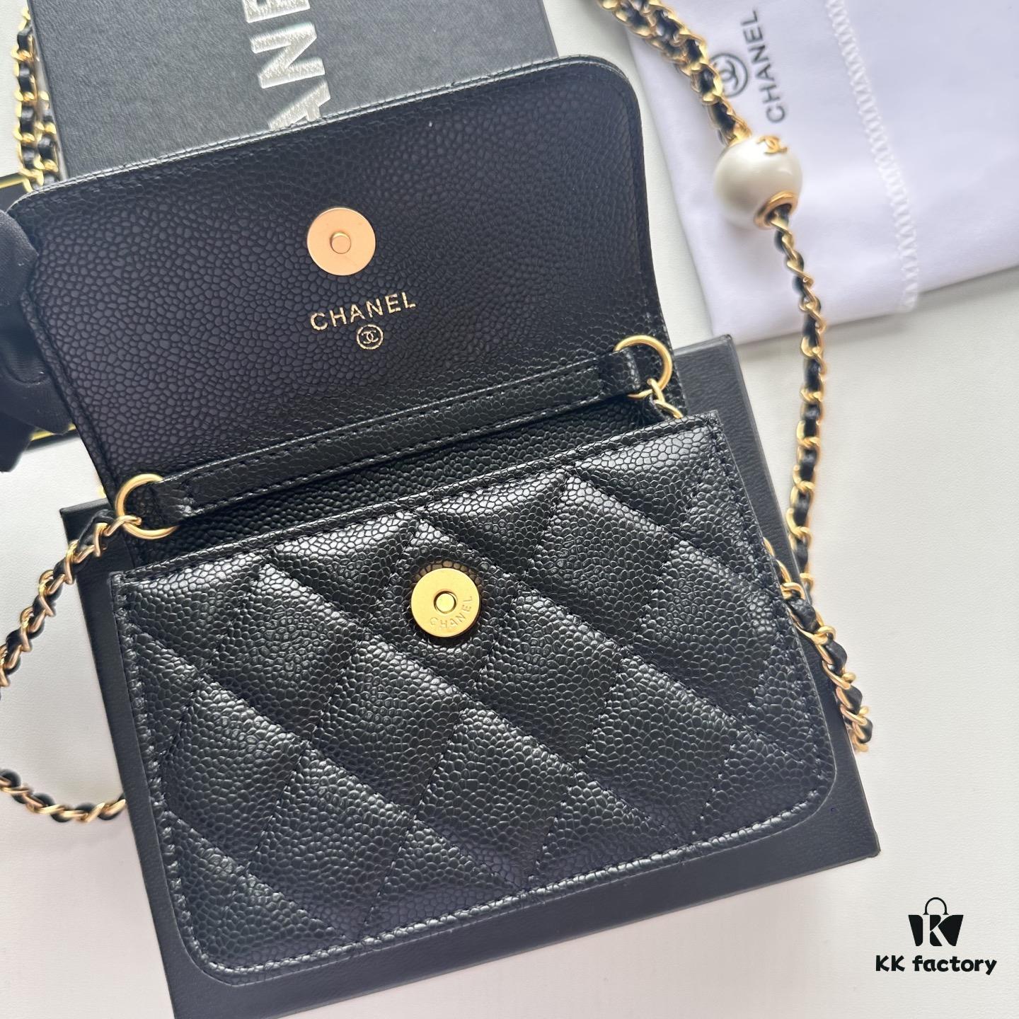 69304635f09edb6de4c4de73 Best-selling Chanel-style Quilted Caviar Leather Bag with Pearl and Chain Hardware