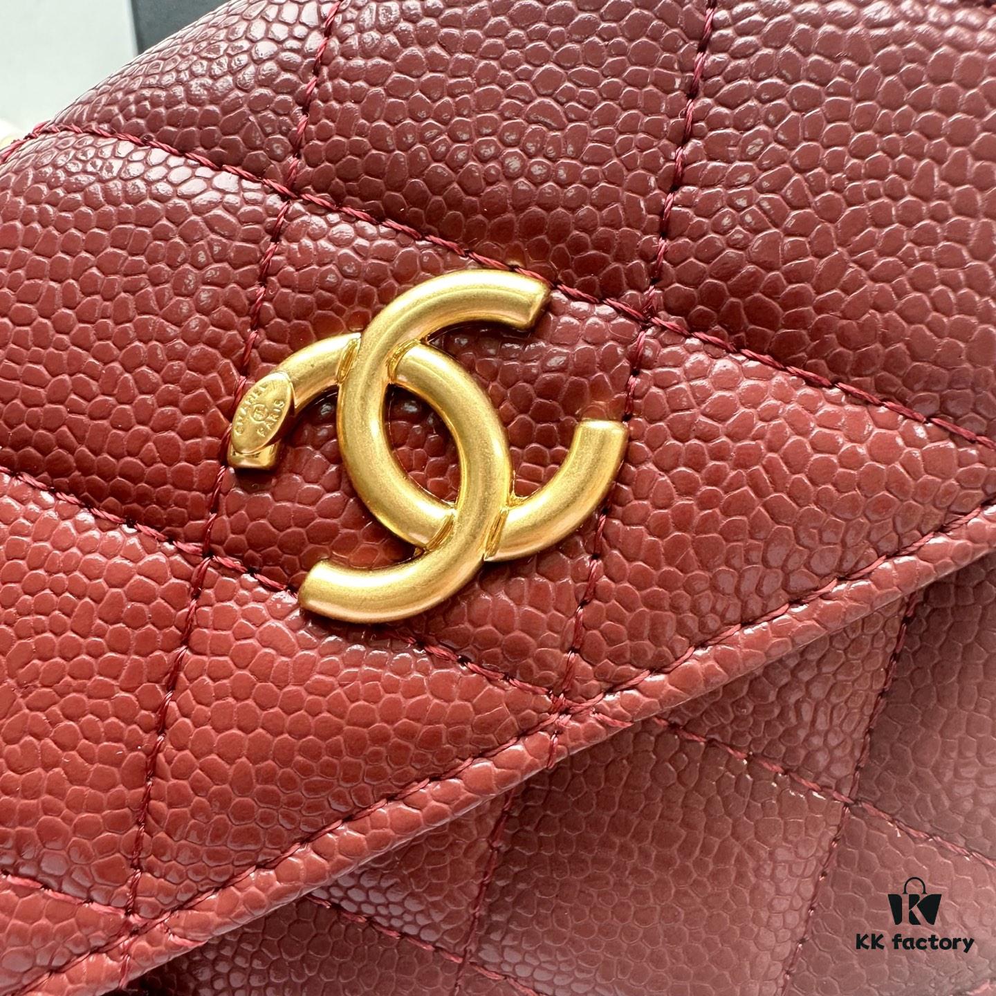 6930463df09edb6de4c4de7c Chanel Luxury Counter Model ❤❤ Caviar Leather with Pearl and Chain Hardware, Full Leather Interior and Exterior, High-Quality Craftsmanship, Gold-Tone Clasp, Can Be Worn as Shoulder Bag, Crossbody or Waist Bag