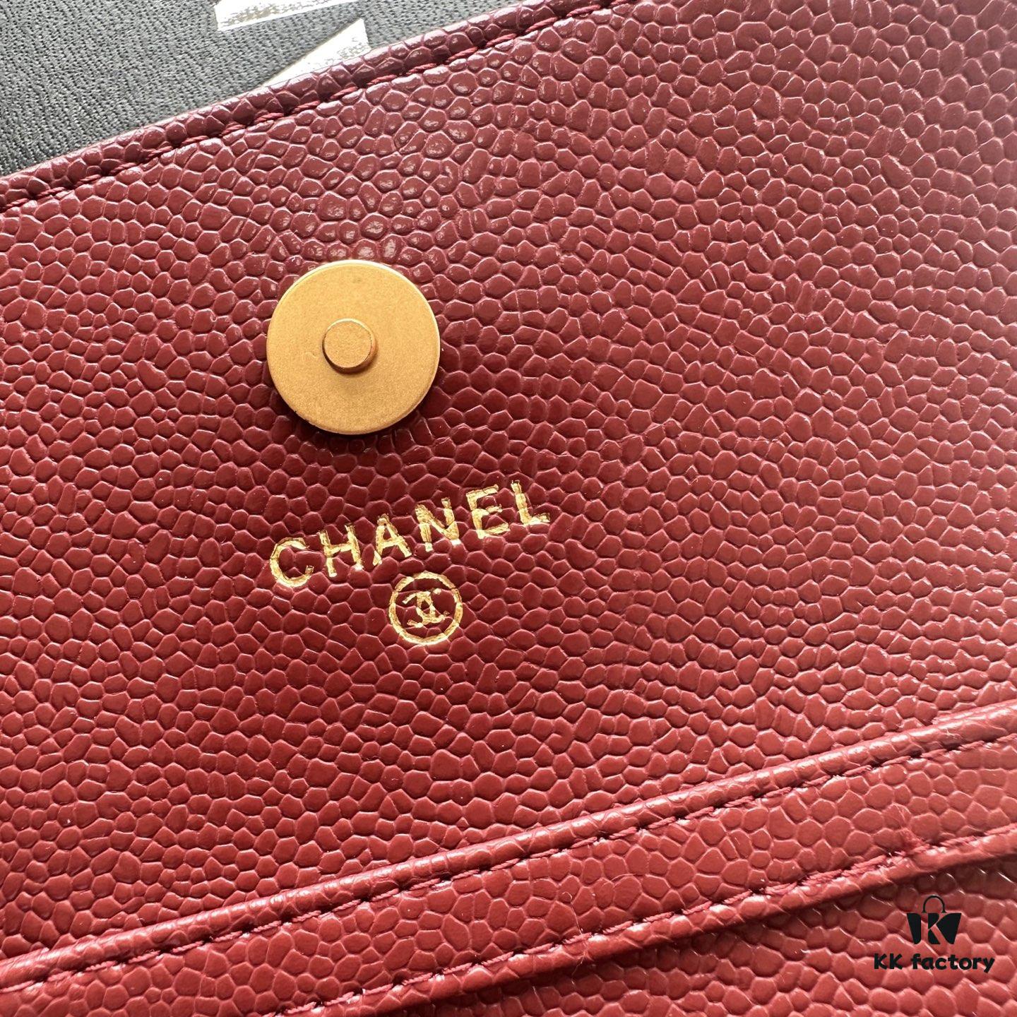 69304640f09edb6de4c4de7f Chanel Luxury Counter Model ❤❤ Caviar Leather with Pearl and Chain Hardware, Full Leather Interior and Exterior, High-Quality Craftsmanship, Gold-Tone Clasp, Can Be Worn as Shoulder Bag, Crossbody or Waist Bag