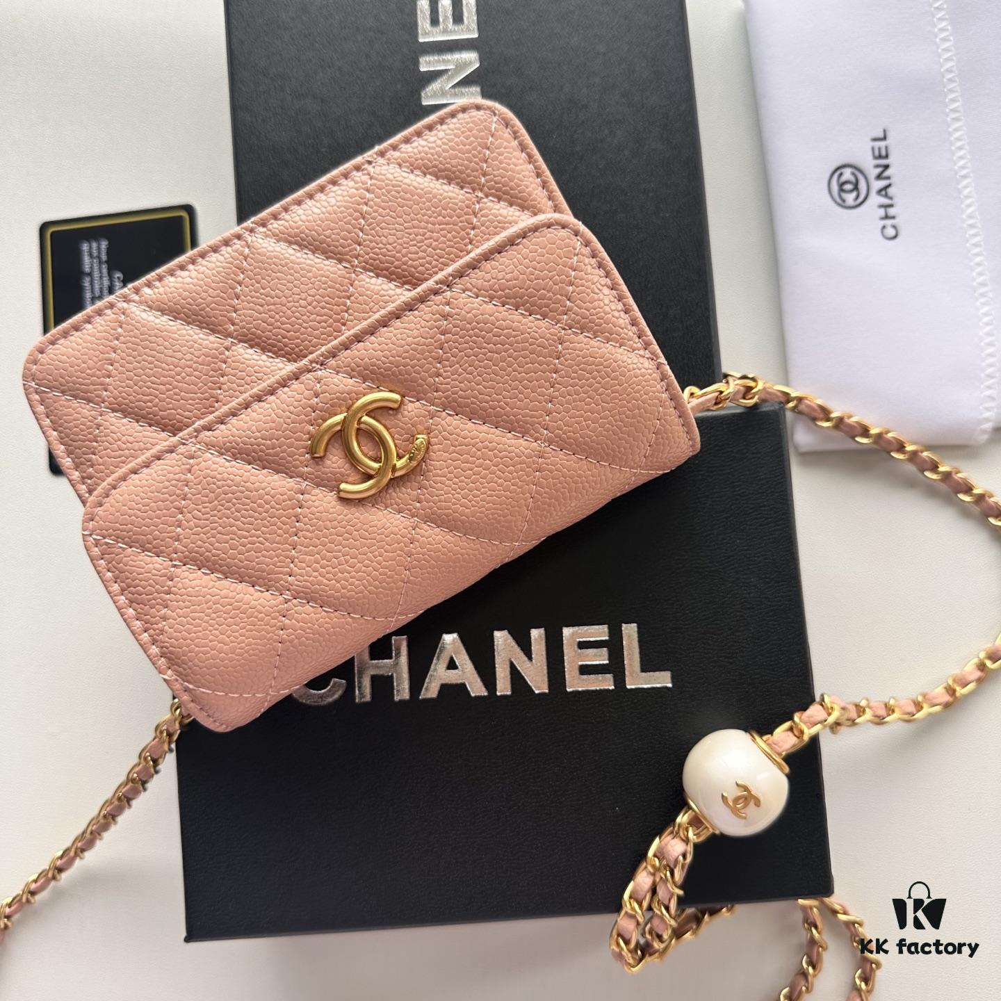 69304651f09edb6de4c4de97 Chanel Chanel Counter Model ❤❤ Caviar Leather with Pearl and Chain Hardware, Full Leather Interior and Exterior, High-Quality Craftsmanship, Gold Buckle, Can Be Worn as Shoulder Bag, Crossbody or Waist Bag