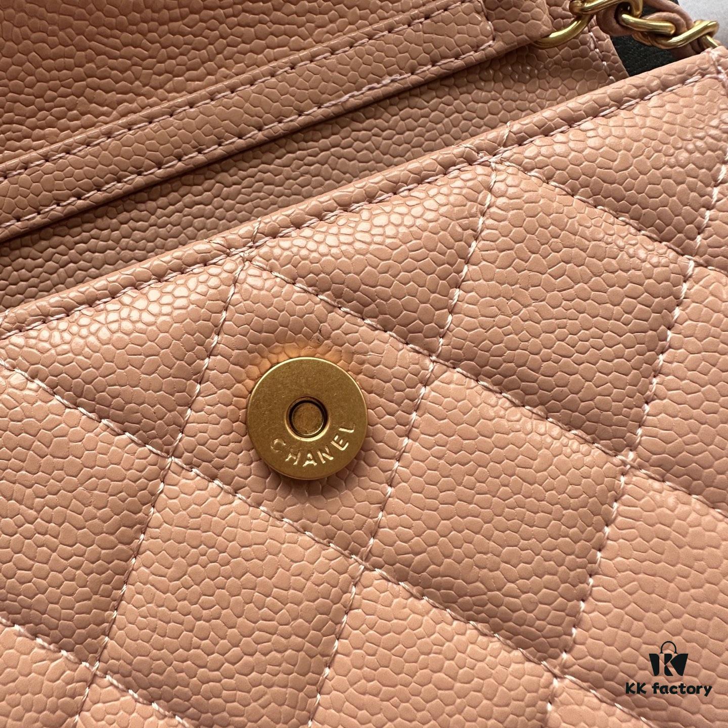 69304654f09edb6de4c4de9a Chanel Chanel Counter Model ❤❤ Caviar Leather with Pearl and Chain Hardware, Full Leather Interior and Exterior, High-Quality Craftsmanship, Gold Buckle, Can Be Worn as Shoulder Bag, Crossbody or Waist Bag