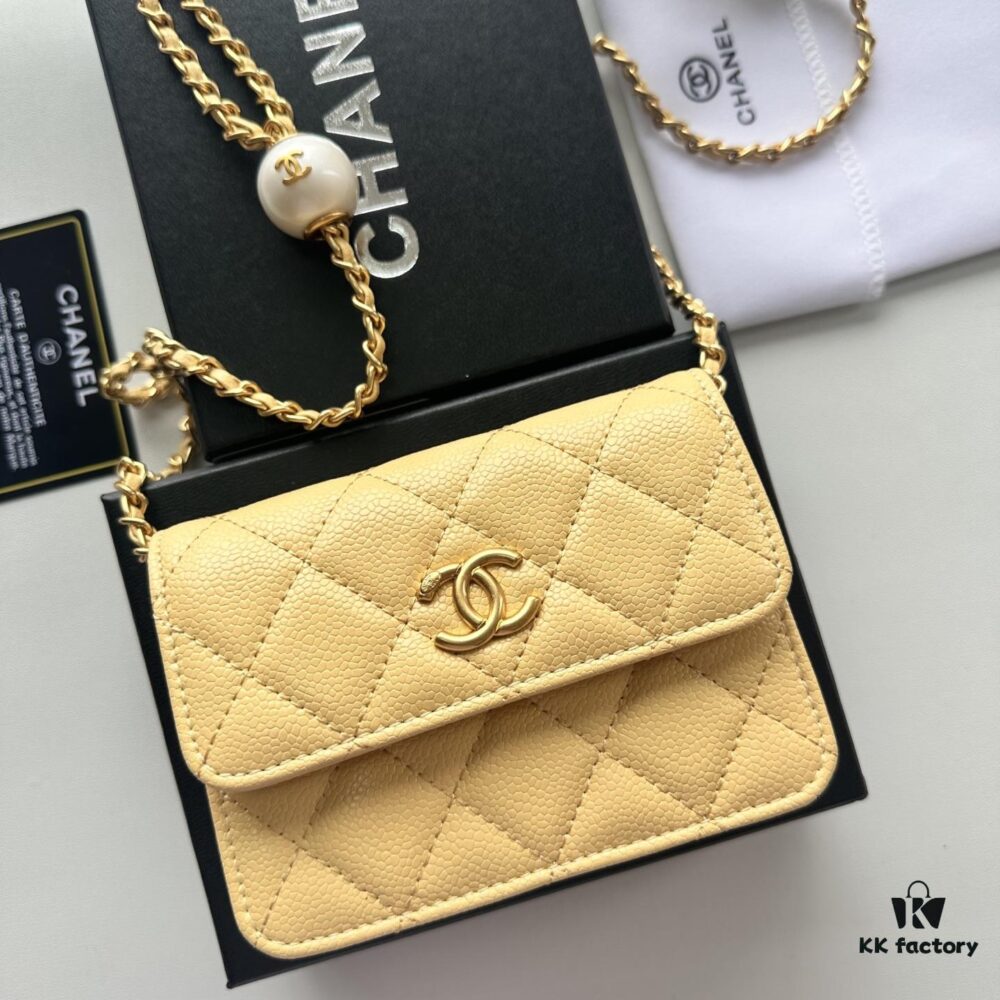 6930465bf09edb6de4c4dea5 Chanel Chanel Counter Model ❤❤ Caviar Leather Chain with Pearl Hardware, Full Leather Inside and Out, High-Quality Craftsmanship, Gold Clasp, Shoulder Crossbody Bag or Waist Bag