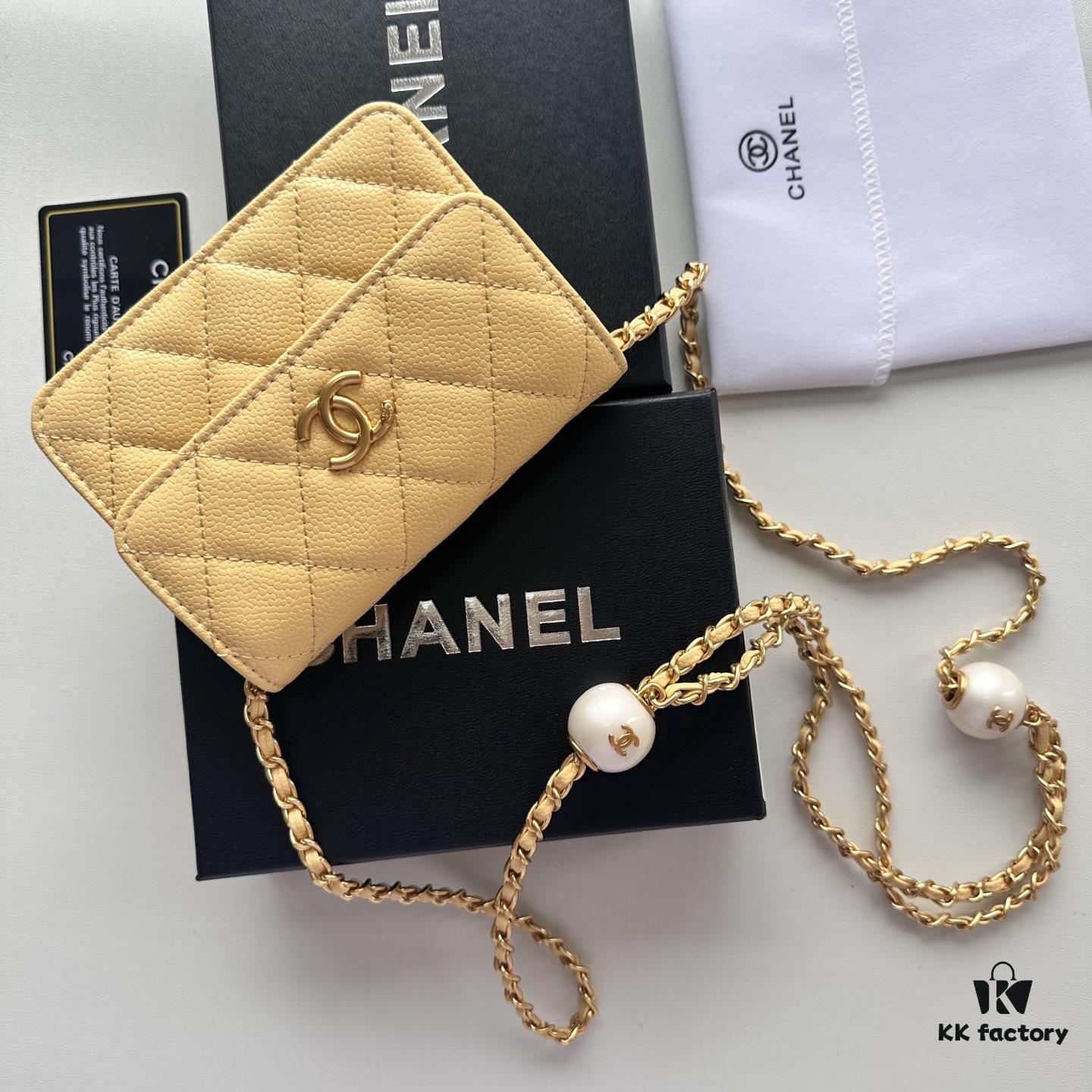 69304662f09edb6de4c4deac Chanel Chanel Counter Model ❤❤ Caviar Leather Chain with Pearl Hardware, Full Leather Inside and Out, High-Quality Craftsmanship, Gold Clasp, Shoulder Crossbody Bag or Waist Bag