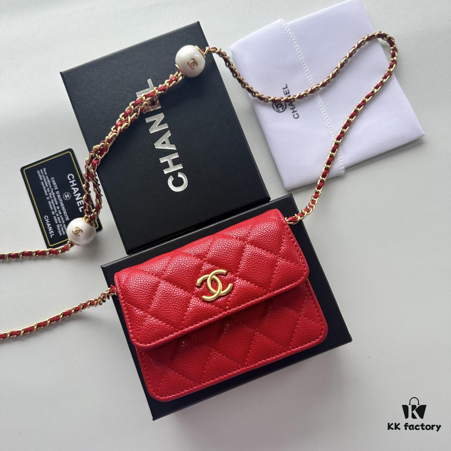 6930466cf09edb6de4c4deb7 Chanel Chanel Counter Style ❤❤ Caviar Leather with Pearl and Chain Hardware, Full Leather Inside and Out, High-Quality Craftsmanship, Gold Buckle, Shoulder or Crossbody Wear, Can Be Used as Waist Bag