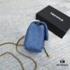 69304699f09edb6de4c4defd CHANEL 22C Denim Metal Ball CF Square Fat Chanel Denim Collection
