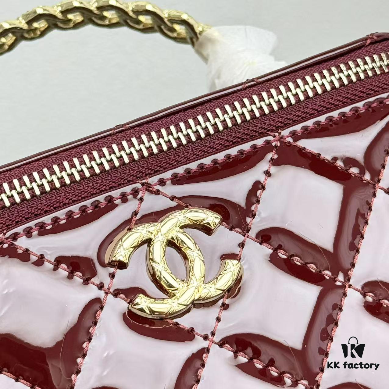 Bestselling Upgraded Chanel-style Box Clutch with Rhinestone Handle
