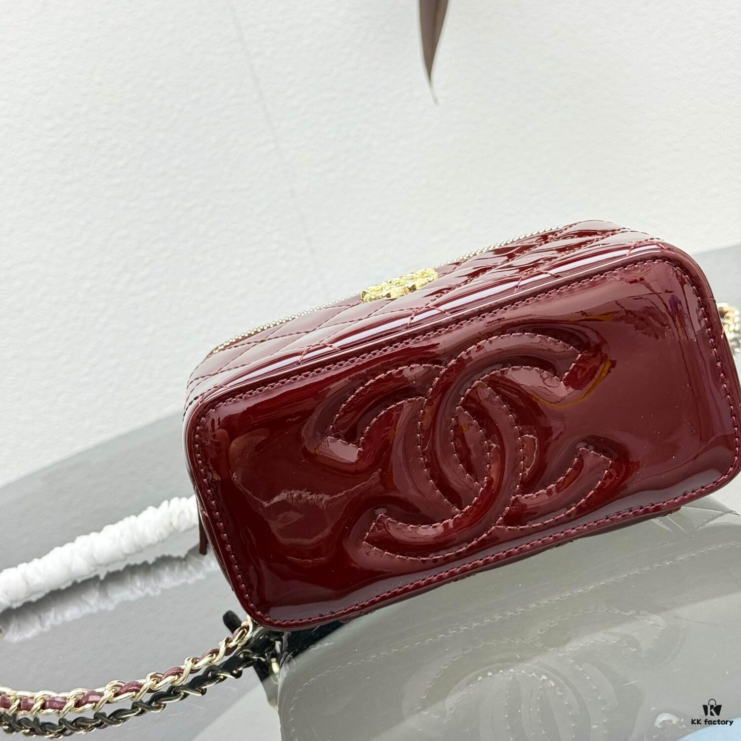 Bestselling Upgraded Chanel-style Box Clutch with Rhinestone Handle