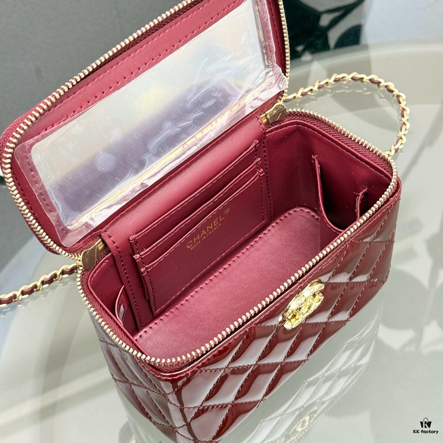 Bestselling Upgraded Chanel-style Box Clutch with Rhinestone Handle