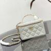 69304700f09edb6de4c4df61 Bestselling Upgraded Chanel-Style Box Makeup Bag with Rhinestone Handle