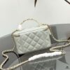 69304704f09edb6de4c4df64 Bestselling Upgraded Chanel-Style Box Makeup Bag with Rhinestone Handle
