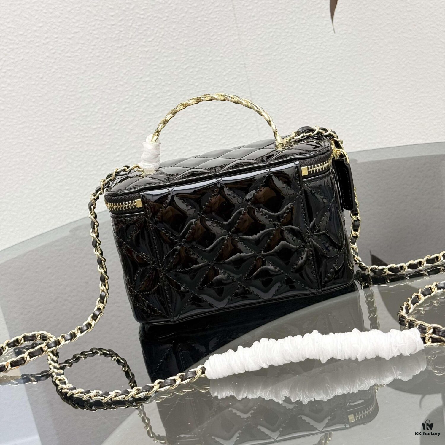 6930471ff09edb6de4c4df75 Bestselling Upgraded Chanel-Style Box Makeup Bag with Rhinestone Handle