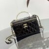 69304725f09edb6de4c4df78 Bestselling Upgraded Chanel-Style Box Makeup Bag with Rhinestone Handle