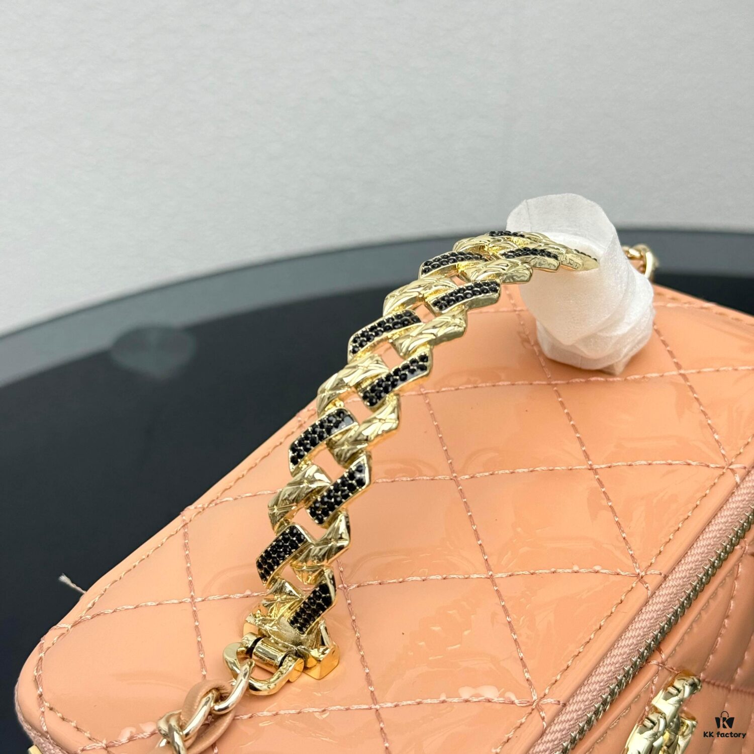 69304729f09edb6de4c4df7c Bestselling Upgraded Chanel-style Box Clutch with Rhinestone Handle
