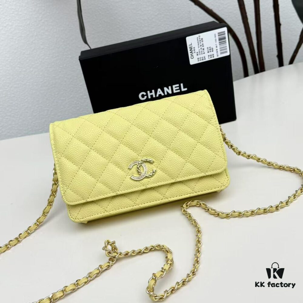 6930472df09edb6de4c4df7e Chanel Classic WOC Fortune Bag in New CF Series Caviar Leather and Smooth Lambskin - Summer Perfect, Timeless Style for All Seasons, 19cm