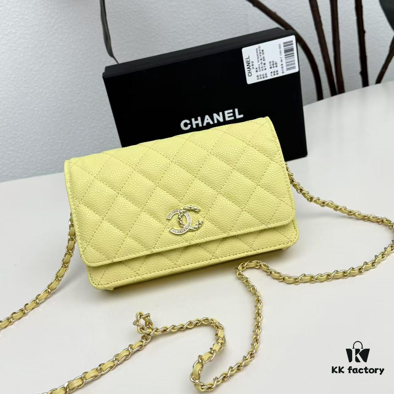 6930472df09edb6de4c4df7e Chanel Classic WOC Fortune Bag in New CF Series Caviar Leather and Smooth Lambskin - Summer Perfect, Timeless Style for All Seasons, 19cm