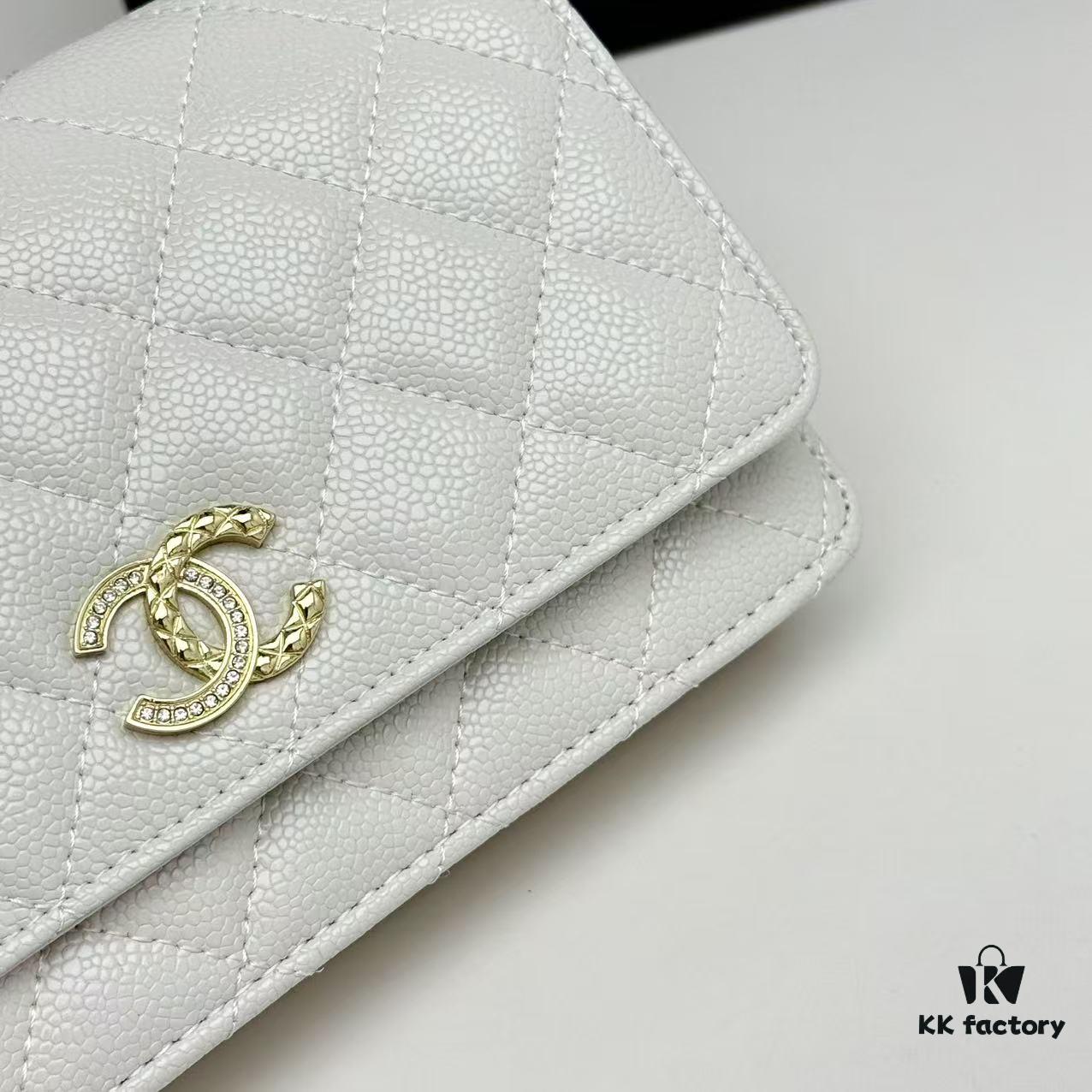 6930473bf09edb6de4c4df8c Chanel Classic WOC Bag in CF Series Caviar Leather and Smooth Lambskin - New Color, Perfect for Summer and All Seasons, 19cm