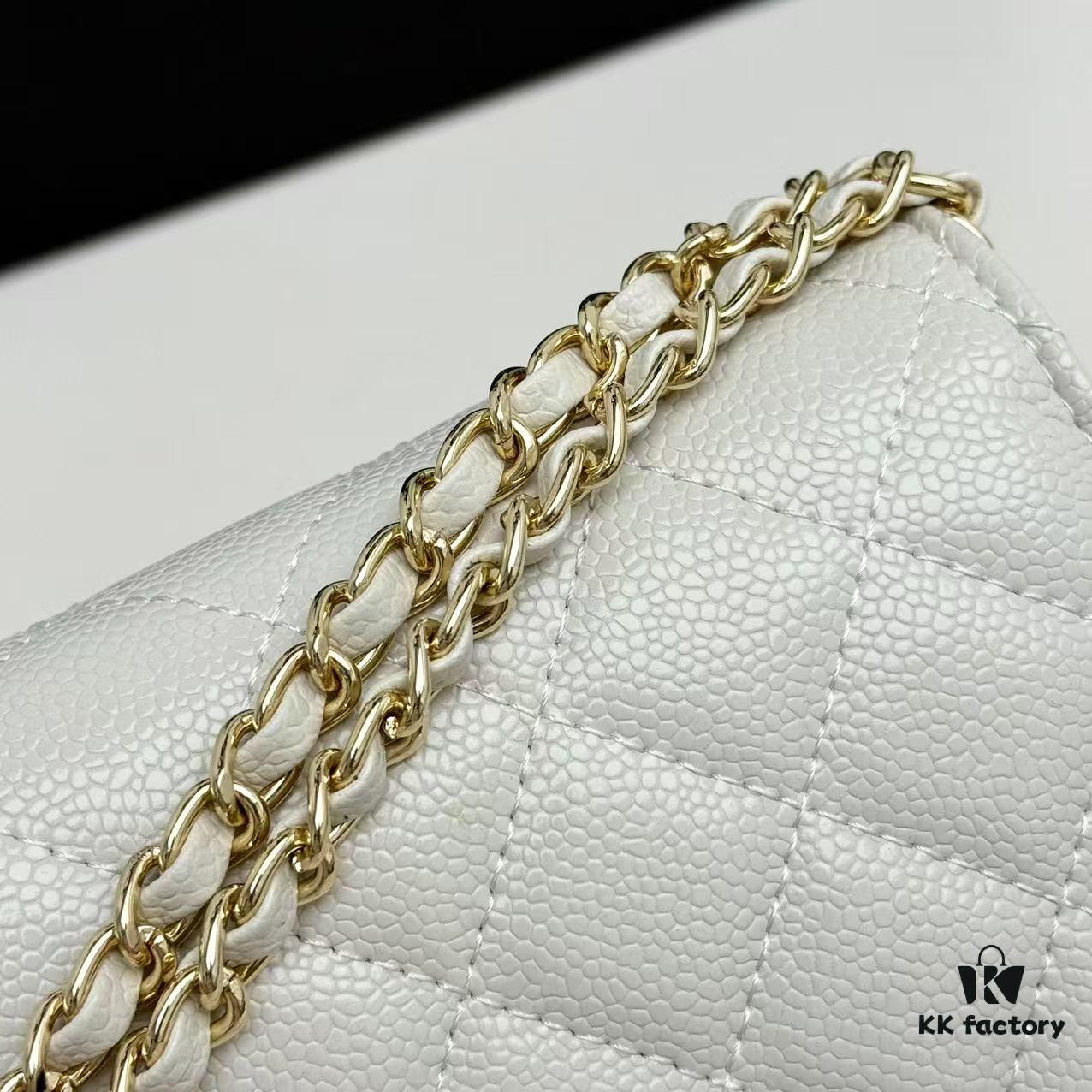 6930473cf09edb6de4c4df91 Chanel Classic WOC Bag in CF Series Caviar Leather and Smooth Lambskin - New Color, Perfect for Summer and All Seasons, 19cm