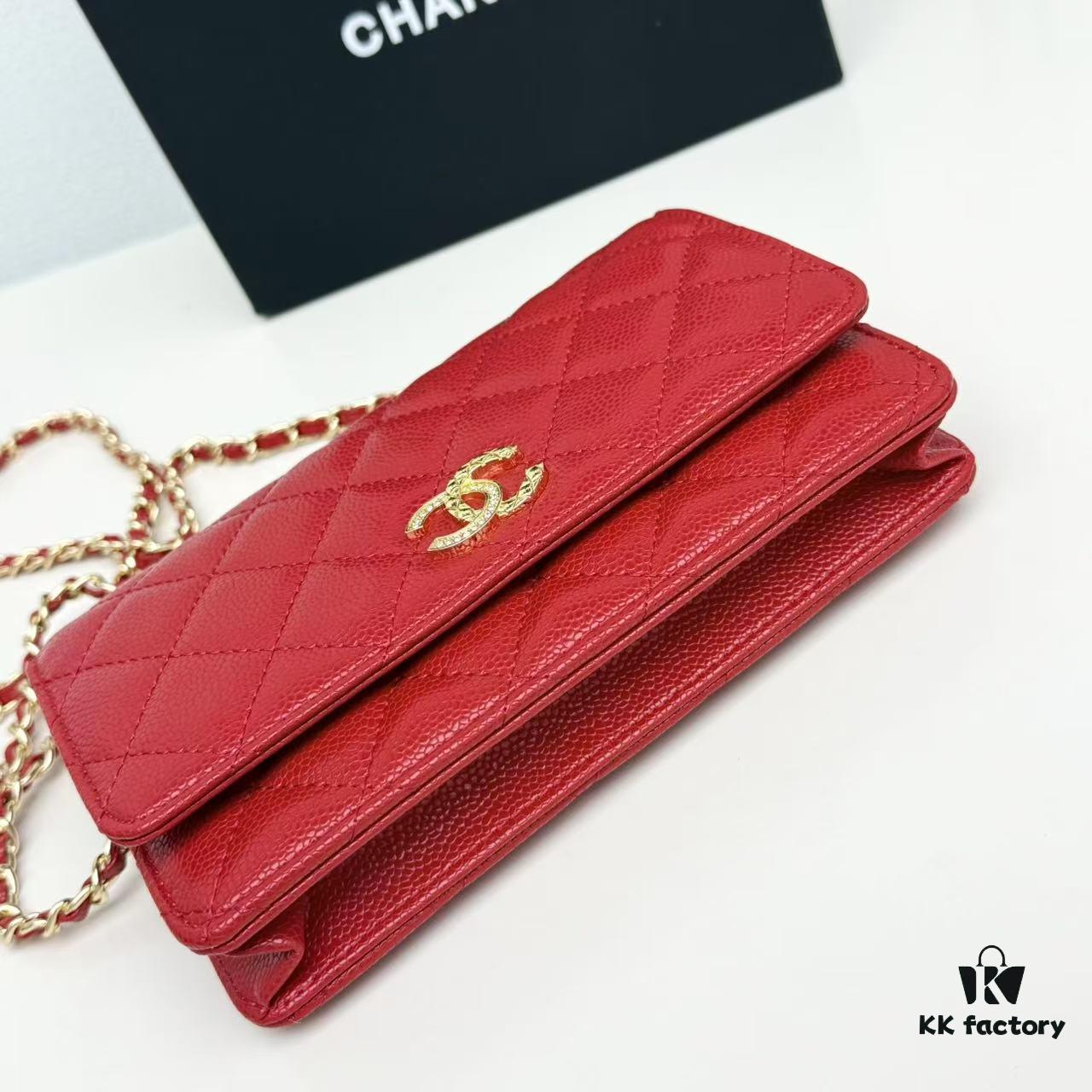 69304741f09edb6de4c4df97 New Color CF Series Caviar Calfskin Smooth Lamb Leather Chanel Classic WOC Fortune Bag