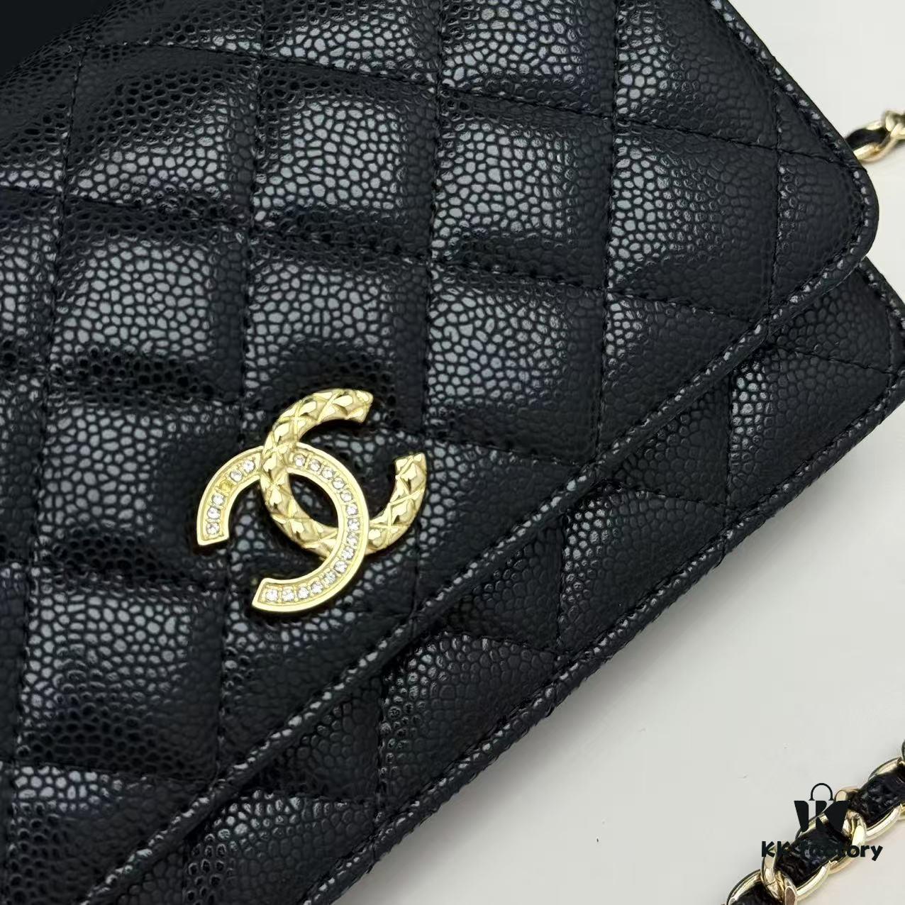 69304777f09edb6de4c4dfd0 Chanel CF Series Caviar Cowhide Smooth Lambskin Classic WOC Bag - New Color Arrival
