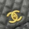 69304786f09edb6de4c4dfd7 Calfskin Leather Shoulder & Top Handle Bag with Lizard Texture and Chanel-Style Hardware