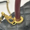 69304786f09edb6de4c4dfd8 Calfskin Leather Shoulder & Top Handle Bag with Lizard Texture and Chanel-Style Hardware