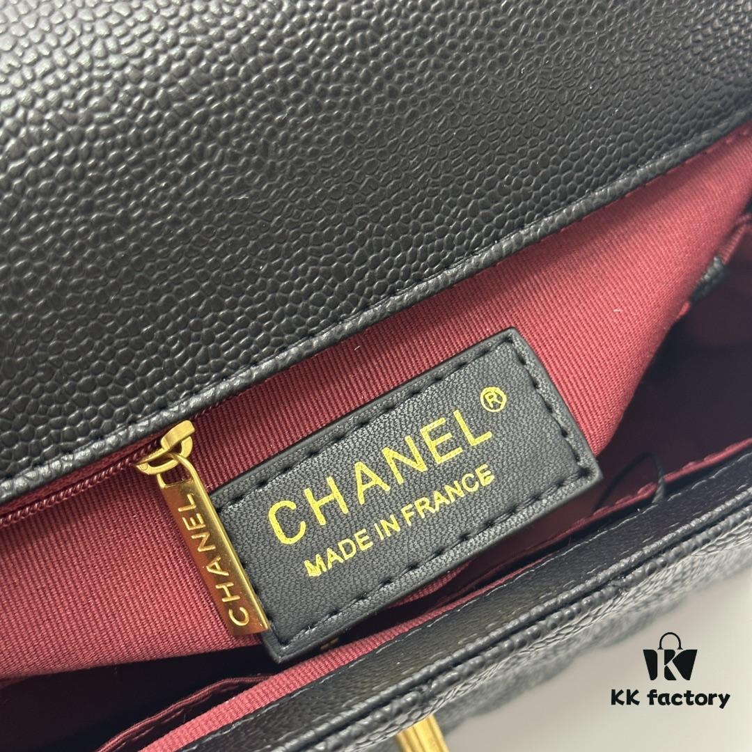 6930478ff09edb6de4c4dfdb Calfskin Leather Shoulder & Top Handle Bag with Lizard Texture and Chanel-Style Hardware