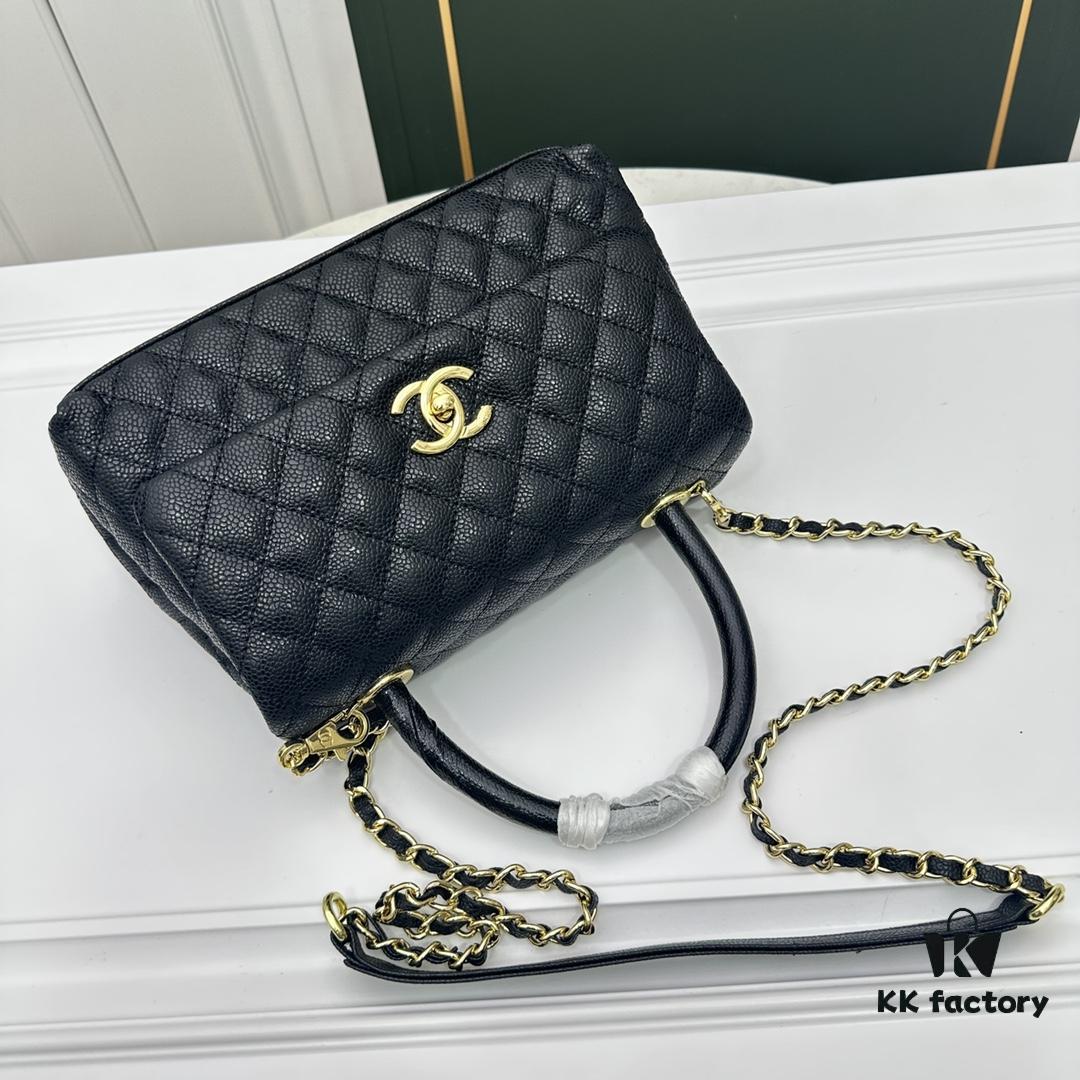 6930479df09edb6de4c4dfe1 Calfskin Leather Handbag with Lizard Texture, Exclusive Hardware Design, Chanel Style, Dual Carry Tote & Shoulder Bag