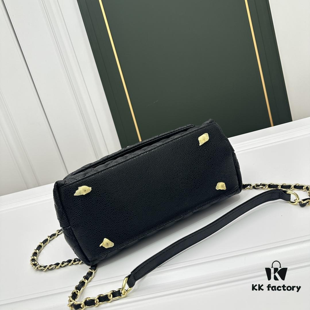 693047a0f09edb6de4c4dfe3 Calfskin Leather Handbag with Lizard Texture, Exclusive Hardware Design, Chanel Style, Dual Carry Tote & Shoulder Bag