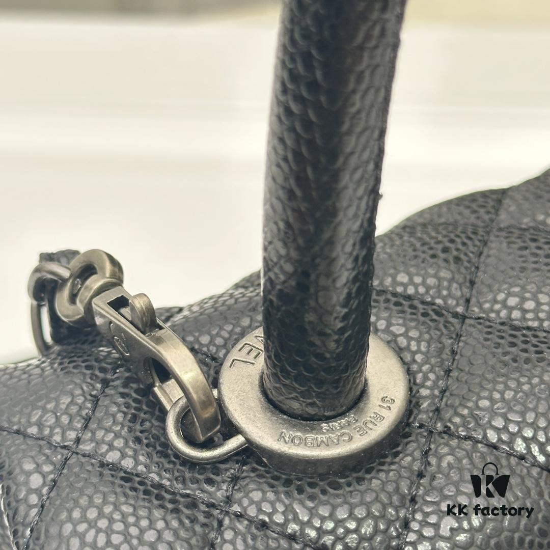 693047bcf09edb6de4c4dfec Calfskin Leather Handbag with Lizard Texture, Exclusive Chanel-Style Hardware, Dual Carry Tote & Shoulder Bag