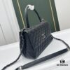 693047bff09edb6de4c4dfee Calfskin Leather Handbag with Lizard Texture, Exclusive Chanel-Style Hardware, Dual Carry Tote & Shoulder Bag