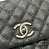 693047c3f09edb6de4c4dff0 Calfskin Leather Shoulder & Top Handle Bag with Lizard Texture and Chanel-Style Hardware