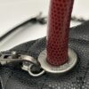 693047c3f09edb6de4c4dff1 Calfskin Leather Shoulder & Top Handle Bag with Lizard Texture and Chanel-Style Hardware
