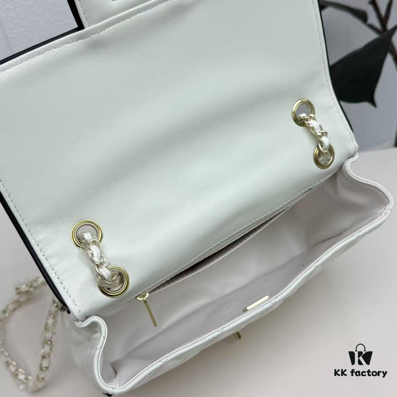693047ddf09edb6de4c4e001 CHANEL 25P Panda Spring/Summer Collection - Luxurious Lambskin with Gold Hardware, Black and White Classic Quilted Design