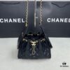 693047fff09edb6de4c4e01a Top Quality Original Chanel 25C Hobo Bag - Grained Leather Shoulder Bag with Vintage Gold-Tone Buckle Drawstring Design