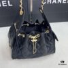 69304800f09edb6de4c4e01b Top Quality Original Chanel 25C Hobo Bag - Grained Leather Shoulder Bag with Vintage Gold-Tone Buckle Drawstring Design