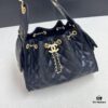 69304806f09edb6de4c4e01e Top Quality Original Chanel 25C Hobo Bag - Grained Leather Shoulder Bag with Vintage Gold-Tone Buckle Drawstring Design