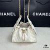 6930480bf09edb6de4c4e022 Top-Grade Authentic Chanel 25C Hobo Bag - Quilted Small Shoulder Bag with Vintage Coin Toggle Drawstring, Saffiano Leather, Black and Gold Hardware