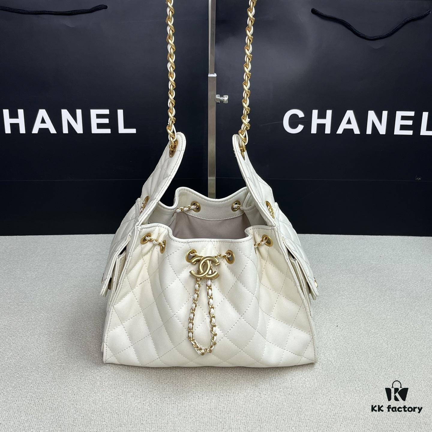 6930480bf09edb6de4c4e022 Top-Grade Authentic Chanel 25C Hobo Bag - Quilted Small Shoulder Bag with Vintage Coin Toggle Drawstring, Saffiano Leather, Black and Gold Hardware