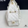 6930480df09edb6de4c4e024 Top-Grade Authentic Chanel 25C Hobo Bag - Quilted Small Shoulder Bag with Vintage Coin Toggle Drawstring, Saffiano Leather, Black and Gold Hardware
