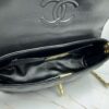 69304823f09edb6de4c4e039 CHANEL 25P New Handle Top Handle Bag Mini in Black and Gold Lambskin